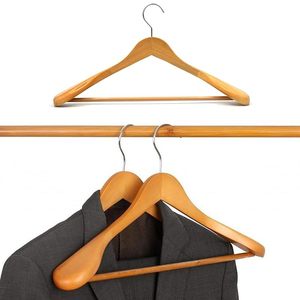 Perchas de Madera Sencillas y Económicas para Camisas y Vestidos, Organización Ordenada del Armario, Percha de Madera de Calidad con Gancho de Metal - Product Image 3
