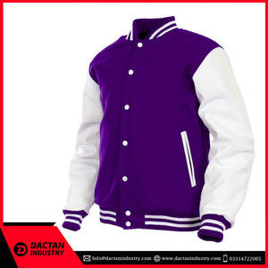 Precio al por mayor por encargo de los hombres de alta calidad Letterman chaqueta de lana con capucha tela de lona barato equipo de béisbol Versity chaquetas - Product Image 2