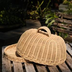 Carpa cúpula de mimbre trenzada a mano natural cubierta de comida de ratán al por mayor hecha en Vietnam - Product Image 3