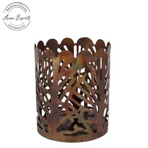 Stylish <b>Gold</b> Cutout Metal Candle <b>Holder</b> Perfect for Home Decor Romantic <b>Lighting</b> Accent for Tabletop or Event Display - Product Image 5