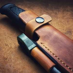 Gaine en cuir de vente chaude de haute qualité pour couteaux à lame fixe couvre pour couteaux de chasse couteaux pliants - Product Image 3