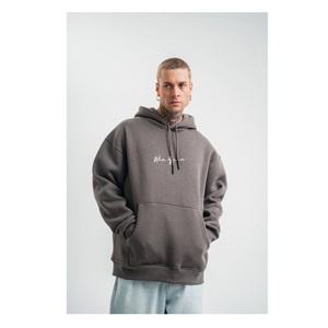 Sudaderas con capucha y sudaderas de gran tamaño de Algodón 100% con bordado personalizado para hombres y niños, ropa de calle de talla grande con bolsillo con cremallera/Jersey - Product Image 2