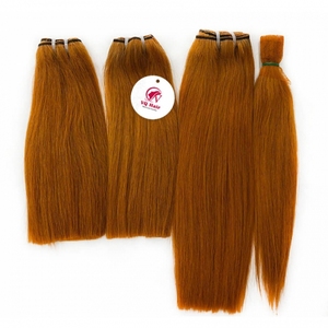 มัดและปิดผมมนุษย์แท้แบบเวียดนามพร้อมที่ปิดส่วนหน้าผากผมตรงหลายสี - Product Image 2