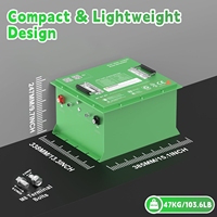 Batterie LiFePO4 OEM pour voiturette de golf 36V 105Ah, 6000 cycles, grande puissance, BMS intelligent 200A intégré, écran LCD, chargeur étanche