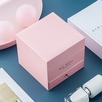 Kotak Hadiah Kemasan Lipstik Perhiasan Bunga Mawar Kejutan Hari Valentine Grosir dengan Laci
