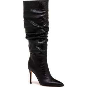 BEAUTIISOLES Stivali Alti Anaconda Blu Navy Taglia 7 con Punta Affusolata e Design Pam - Product Image 1