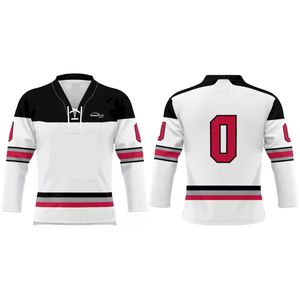 Conception à la mode votre propre Logo Hockey Sweatshirt Plain College Maillots de hockey sur glace personnalisés - Product Image 4