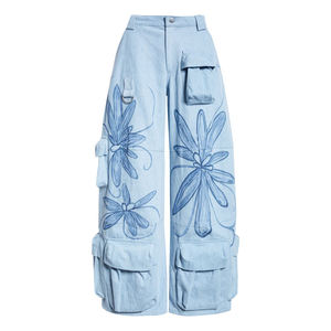 Pantalones holgados de cintura alta, nueva ropa de moda para mujer, pantalones multibolsillos para mujer, pantalones de chándal Cargo informales personalizados para mujer - Product Image 1