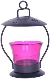 Métal fer-votives-photophore-chandelier en verre En Métal Fer votive Porte-Bougie Verre Rose - Product Image 3