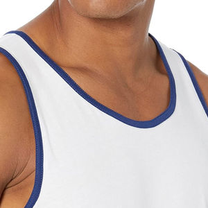 100% algodón hombres gimnasio Fitness camisetas sin mangas transpirable de secado rápido precio al por mayor mejor diseño para correr OEM personalizable - Product Image 4