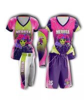 Ensemble d'uniformes de softball de haute qualité, légers, en polyester, avec nom et numéro personnalisés imprimés, coutures durables, transfert thermique