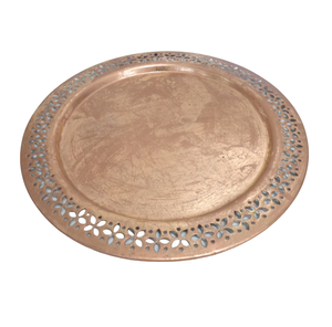 Meilleure vente assiette ronde en fer couleur or assiettes de service pour la maison et l'hôtel cuisine et décoration de table à la main - Product Image 2