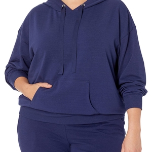 Nueva llegada Sudadera con capucha de algodón de manga larga con cremallera para mujer con diseño de Top corto Sudaderas con capucha con logotipo impreso personalizado en venta al por mayor - Product Image 5