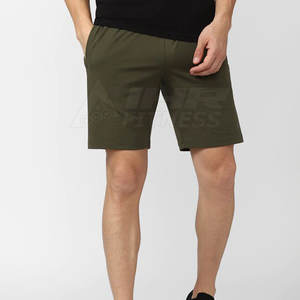 Pantalones cortos de lona de longitud media de calidad premium para hombre, algodón transpirable de secado rápido, cierre de cintura elástica sólida, estilo de calle caliente - Product Image 3