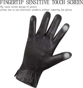 Gants d'hiver chauds en cuir véritable/Gants chauds en cuir de chèvre du Pakistan/Gants d'hiver minces - Product Image 2