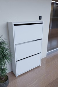 Meuble à chaussures moderne et durable en panneaux de particules avec étagère de rangement pour l'entrée, le salon, le couloir et l'hôtellerie - Product Image 2