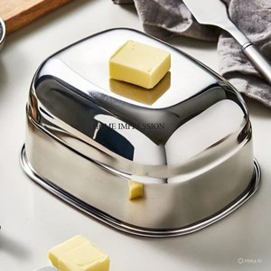 Fabricant de beurrier en aluminium sur mesure, écologique, moderne, fait à la main, avec couvercle en verre, vaisselle très vendue - Product Image 1