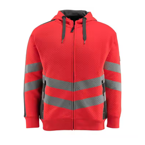 เสื้อสเวตเตอร์ผ้าคอตตอนทำจากผ้าฟลีซทำจากผ้าคอตตอนดีไซน์ซับลิเมชันตามสั่งชุดความปลอดภัยสวมใส่เพื่อความปลอดภัยทางถนน - Product Image 6