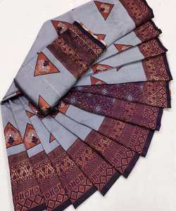 Superbe Saree en georgette pour femme avec broderie de mariée exclusive et chemisier fantaisie prêt à l'emploi pour la fête de mariage - Product Image 2