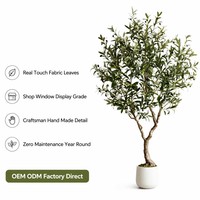 Arbre d'olivier artificiel hautement réaliste, toucher naturel, faux arbre en pot pour salon, hôtel, vitrine, aspect naturel