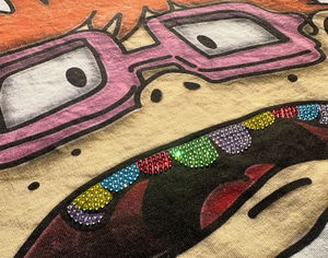 T-shirts Boxy Fit 100% coton pour homme avec strass fabriqués sur mesure - Product Image 3