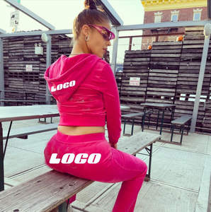 Alta calidad de manga larga chándal Logo en blanco Yoga Top Pullover sudadera personalizada mujeres sudaderas con capucha - Product Image 6