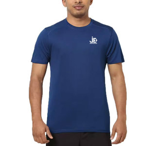 Couleur bleue Logo personnalisé hommes T-Shirts sur mesure grande taille 100% coton T-shirt pour hommes coupe ample imprimé en prix de gros - Product Image 1