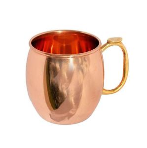 Tasse en cuivre avec couvercle Moscow Mule Tasse en cuivre martelé avec poignée en laiton pour une utilisation à la main - Product Image 6