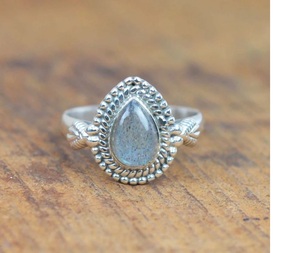 Anillo de labradorita Plata de Ley 925 Piedra preciosa natural Hecho a mano Joyería elegante Regalo para ella - Product Image 1