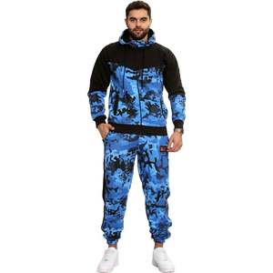 Chándal de sublimación para hombre, Sudadera con capucha con estampado de camuflaje, pantalones de chándal para hombre, gimnasio, ejercicio, trajes de moda para adultos, ropa de calle, poliéster - Product Image 3