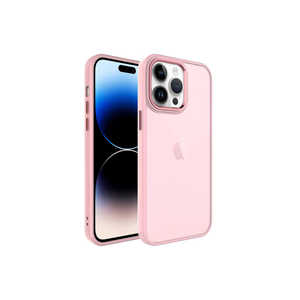 Coque de protection rigide givrée rose clair de luxe Netzy pour iPhone 14 Pro – Design mignon inspiré du style Ins - Product Image 1