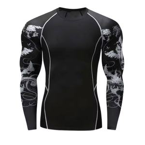 Men's Long Sleeve Rash Guard UPF 50+ Breathable Swim & <b>Surf</b> Compression Top Custom Full Sleeve Shirt - Product Image 1