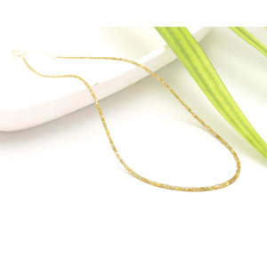 Collier en argent étincelant de 16 pouces avec perles de diamant jaune facettées de 1,5 à 2 mm - Product Image 2