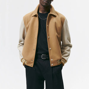 Vestes universitaires décontractées d'hiver de haute qualité, personnalisées, solides, fines, style streetwear, col montant, manches longues, en coton, simple devant - Product Image 1