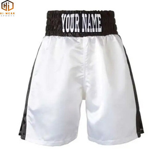 Pantalones Cortos de Boxeo Personalizados Unisex para Adultos, Cintura Blanca/Negra, Estampado Digital, Corte Regular, Secado Rápido, Elásticos, Duraderos, 100% Poliéster - Product Image 4