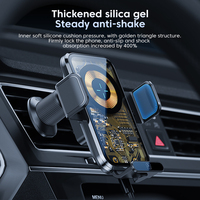 Support de chargeur de voiture Eway Dual Vent 66W magnétique et 15W sans fil compatible avec iPhone et téléphones de type C Support de charge et supports