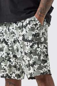 2024 Best Selling Men's Casual Cotton <b>Cargo</b> Style Printed Summer Beach <b>Shorts</b> <b>Lightweight</b> with Solid Pattern Pockets Custom Size - Product Image 3