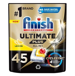 Pastillas para Lavavajillas Finish Ultimate Plus Powerball Todo en 1, Paquete de 45 (Valor Extra) - Product Image 2