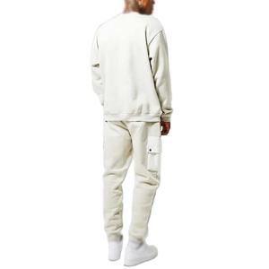 Chándal de chándal con logotipo personalizado, conjuntos de 2 piezas Unisex para hombre, pantalones Cargo de gran tamaño sólidos, chándal de diseñador, 100% algodón transpirable - Product Image 3