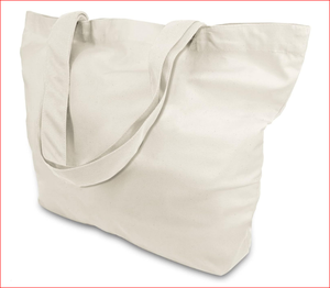 TOPDesign Lot de 3 sacs fourre-tout en toile de coton de 12oz Super Strong Large Long Handle Sacs en tissu d'épicerie à motif simple et réutilisables - Product Image 1