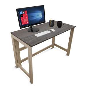 Bureau d'ordinateur pliable en bois à montage facile avec tiroir, bureau pliable pour PC ou ordinateur portable avec refroidissement pour la maison, le bureau ou le salon - Product Image 1