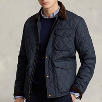 Veste matelassée en polyester pour homme, style urbain, qualité supérieure, coupe-vent, légère, personnalisable, avec fermeture éclair, vente en gros