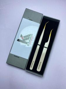 Pinzas Profesionales para Pestañas de Acero Inoxidable, Suaves, Antimagnéticas, Modernas, de Grado Salón, Herramientas de Belleza, Nano-Revestidas, para Extensión de Pestañas - Product Image 2