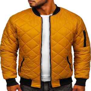 Chaqueta de invierno de calidad informal para hombre de estilo callejero, bombardero acolchado cálido, carcasa suave con capucha, fabricante directo para primavera y otoño - Product Image 1