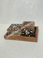 Nouveau brûleur d'encens en bois Mubkhar pour les cadeaux Eid Bakhour Madkhan Mubkhara avec fabricant de parfum de sauge sclarée et d'océan