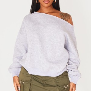 ชุดเสื้อผ้าฝ้ายมีฮู้ดสำหรับผู้หญิงกางเกงสเวตเตอร์ขากว้างแบบสวมหัวมีฮู้ดขนาดพิเศษระบายอากาศได้ดีโลโก้ออกแบบได้ตามต้องการ - Product Image 1