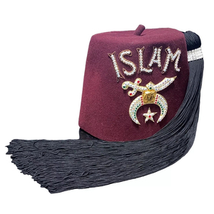 Shriners Fez Chapeau Gland Taille Laine Vintage Bijoux Bourgogne Franc-Maçon Chapeau Maçonnique Haute Qualité Personnalisé Meilleure Vente Vente Vente Chaude Fezz - Product Image 1