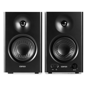 Coppia Casse Monitor STUDIO MR4 42W Haut-parleurs professionnels en plastique avec amplificateur intégré et connectivité USB en noir - Product Image 1