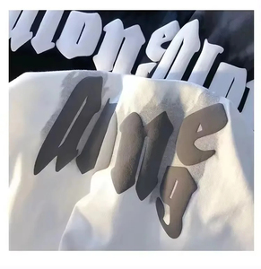 Camisetas Casuales Premium de Media Manga de Algodón con Estampado Sólido, Diseño de Alta Calidad en Tejido Jersey, Camiseta Corta con Estampado Puff - Product Image 4