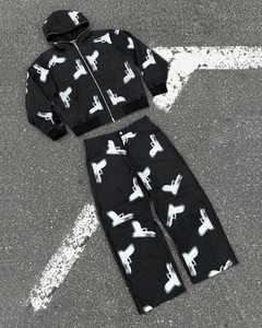 เสื้อมีฮู้ดโอเวอร์ไซส์ผู้ชายผ้าคอตตอนโฟม500gsm-480gsm พิมพ์ลายพัฟแนวสตรีทแวร์คอปกแบบโอเวอร์ไซส์สำหรับฤดูหนาวกำหนดเองได้ - Product Image 2